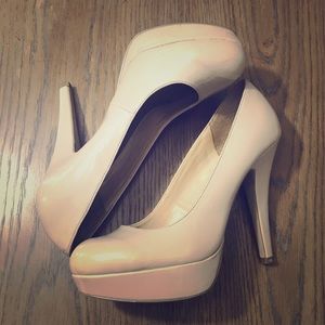 Guess Tan Platform Heels